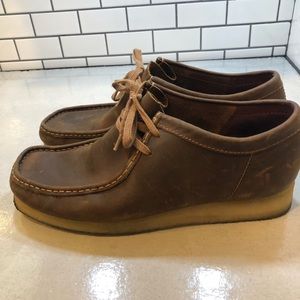 Clarks Men's Wallabee Oxford leather loafers shoes suede